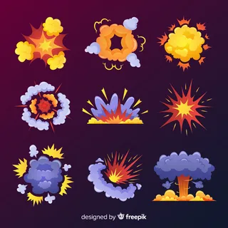 爆炸效果集卡通设计 爆炸效果集卡通设计
