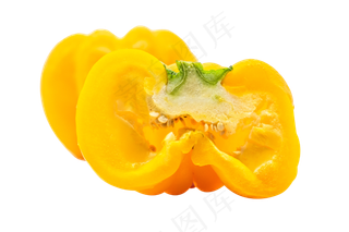 半个黄色菜椒