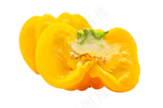 半个黄色菜椒