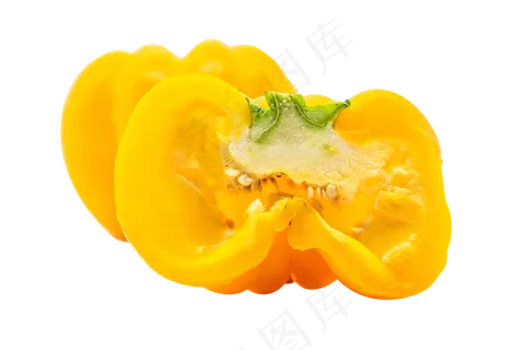 半个黄色菜椒 半个黄色菜椒