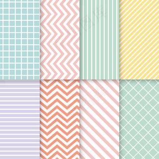 彩色混合无缝图案矢量集