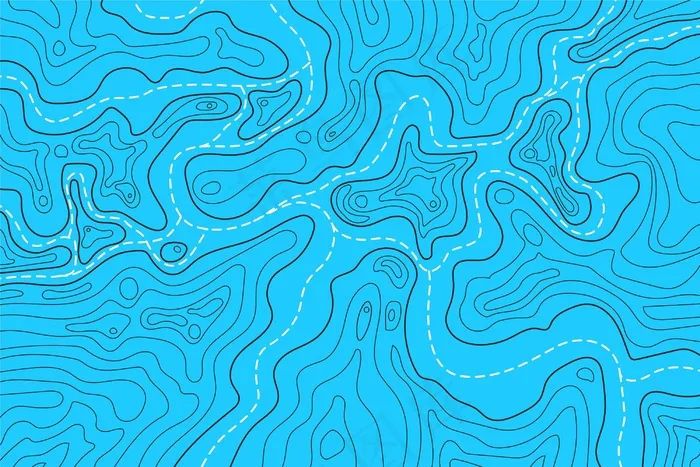 地形图等高线水色eps,ai矢量模版下载