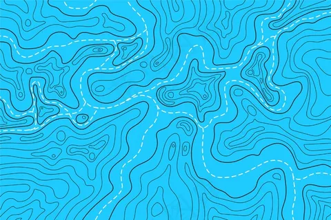 地形图等高线水色 地形图等高线水色