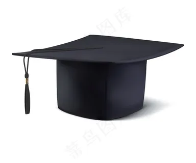 白色的毕业帽。现实的