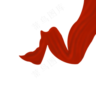 红色中国风彩带飘带装饰