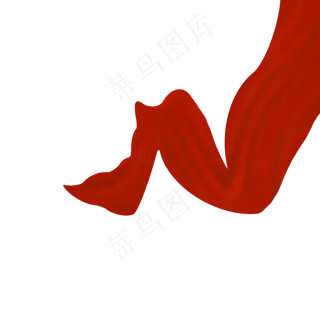 红色中国风彩带飘带装饰