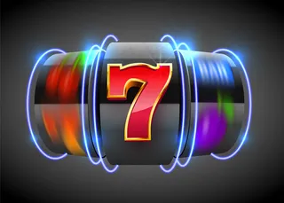 黑色霓虹*硬币赢得头奖。big win赌场概念。