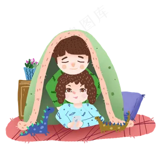 七夕情人节情侣窝被窝设计元素商