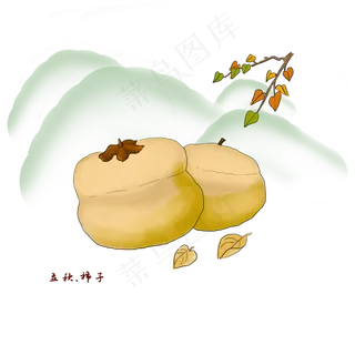 二十四节气立秋柿子