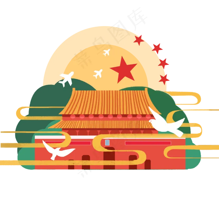 新中国成立70周年十一国庆(2500X2500(DPI:300))psd模版下载