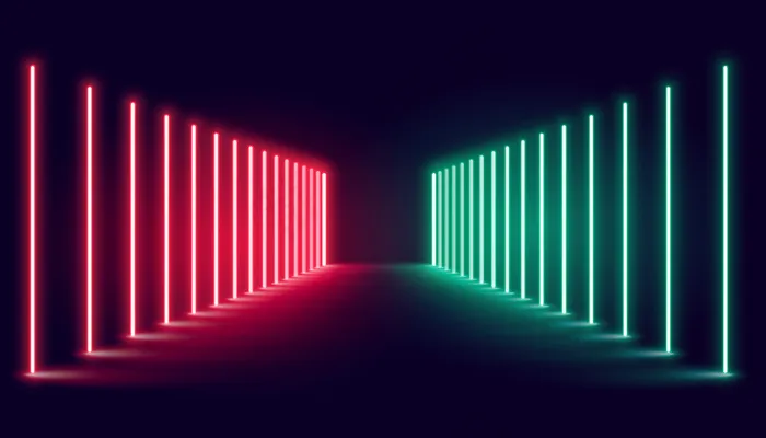 红绿霓虹灯舞台eps,ai矢量模版下载