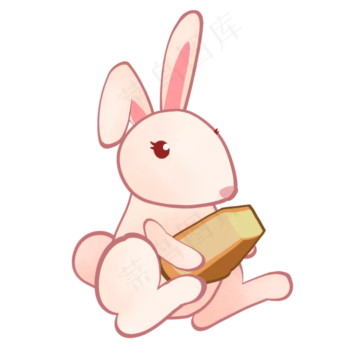 玉兔吃月饼(2000X2000(DPI:300))psd模版下载