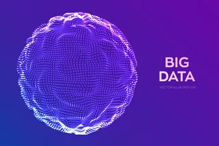 球面网格波。大数据科学背景。