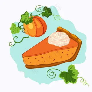 奶油南瓜派和油菜南瓜