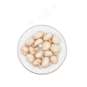 一盘白色蘑菇