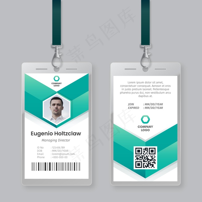 身份证模板抽象样式