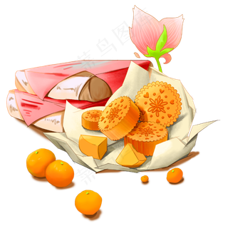 中秋节水果月饼