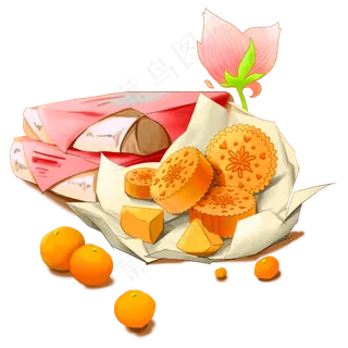 中秋节水果月饼