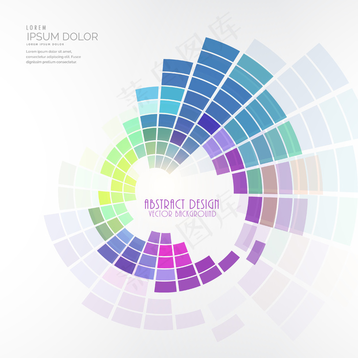 带有圆形调色板的抽象背景eps,ai矢量模版下载