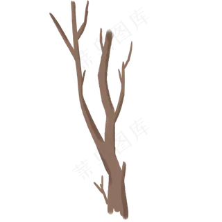 卡通枯黄植物树干下载