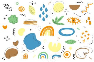 手绘有机形状背景