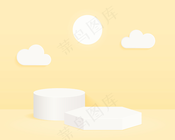具有几何形式的抽象最小场景背景。产品展示设计。