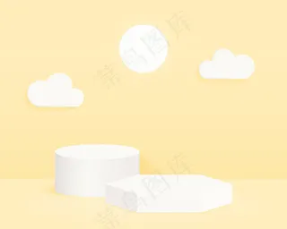 具有几何形式的抽象最小场景背景。产品展示设计。