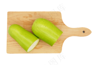 木案板绿色西葫芦