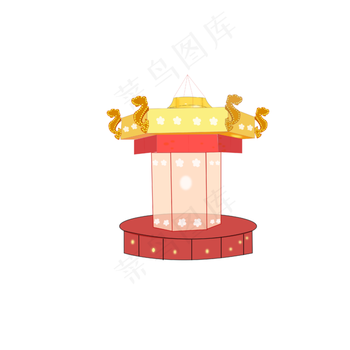 中秋花灯中秋节福字花猴子中国风