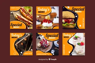 带照片的烹饪模板集