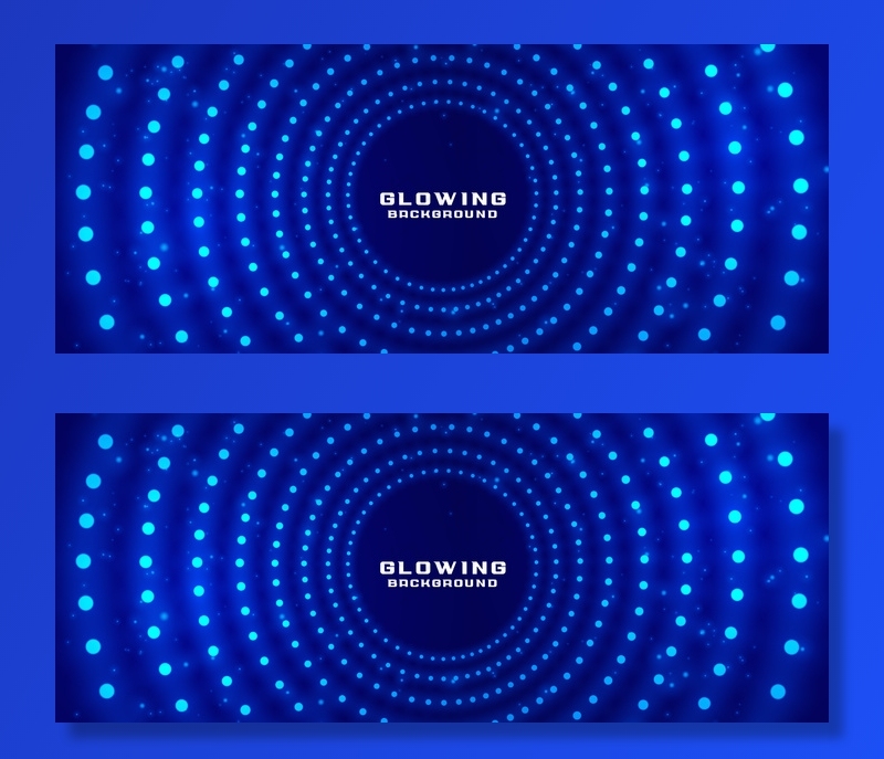 发光的径向光点横幅banner设计eps,ai矢量模版下载