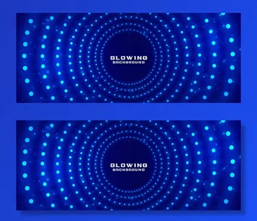 发光的径向光点横幅banner设计