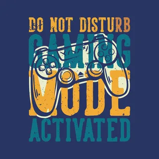 T恤设计请勿打扰游戏模式激活游戏垫经典插图