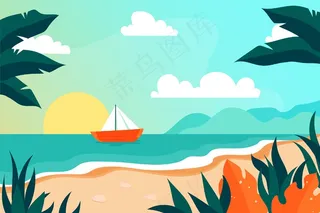 夏季景观，变焦