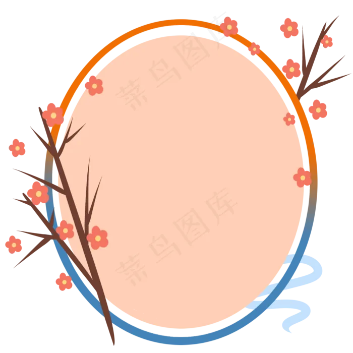 中秋节花卉边框(2000X2000(DPI:300))psd模版下载