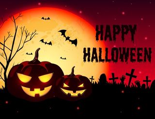 手绘风格万圣节背景