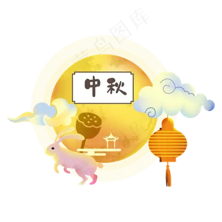 中秋月亮灯笼装饰