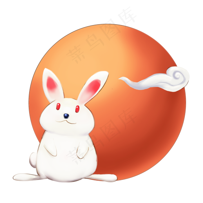 月球玉兔中秋节(3000X3000(DPI:300))psd模版下载