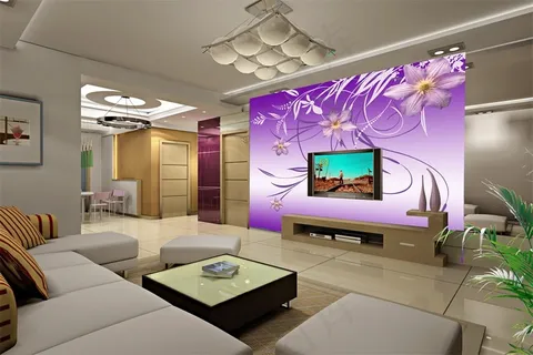 电视墙背景画效果图片 电视墙背景画效果图片
