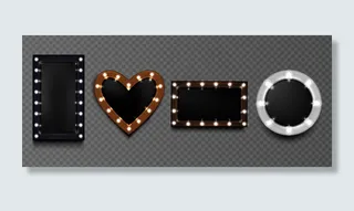 灯泡架，艺术家复古化妆镜