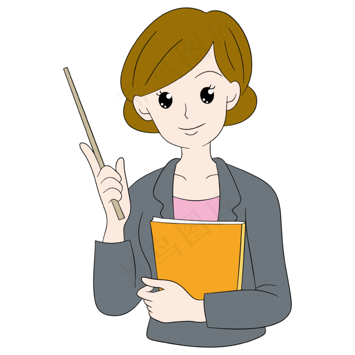 手执教鞭知性女教师