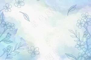 水彩背景与手绘元素