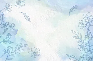 水彩背景与手绘元素