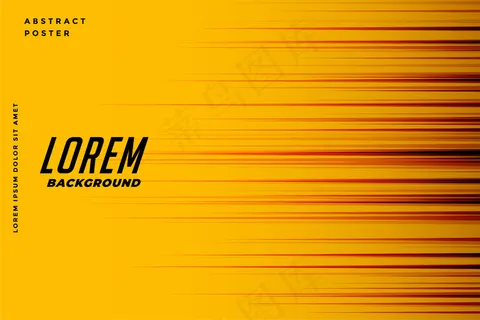 带运动速度线的黄色背景