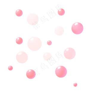 粉红色唯美光晕气泡