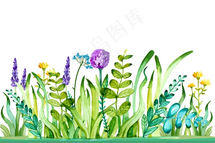 水彩春天背景eps,ai矢量模版下载