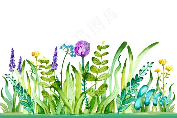 水彩春天背景eps,ai矢量模版下载