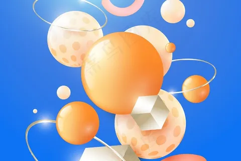 带有金色球体的真实背景 带有金色球体的真实背景