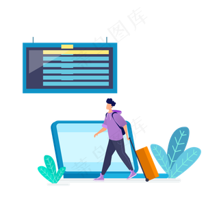 春运车站回家的男孩