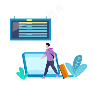 春运车站回家的男孩